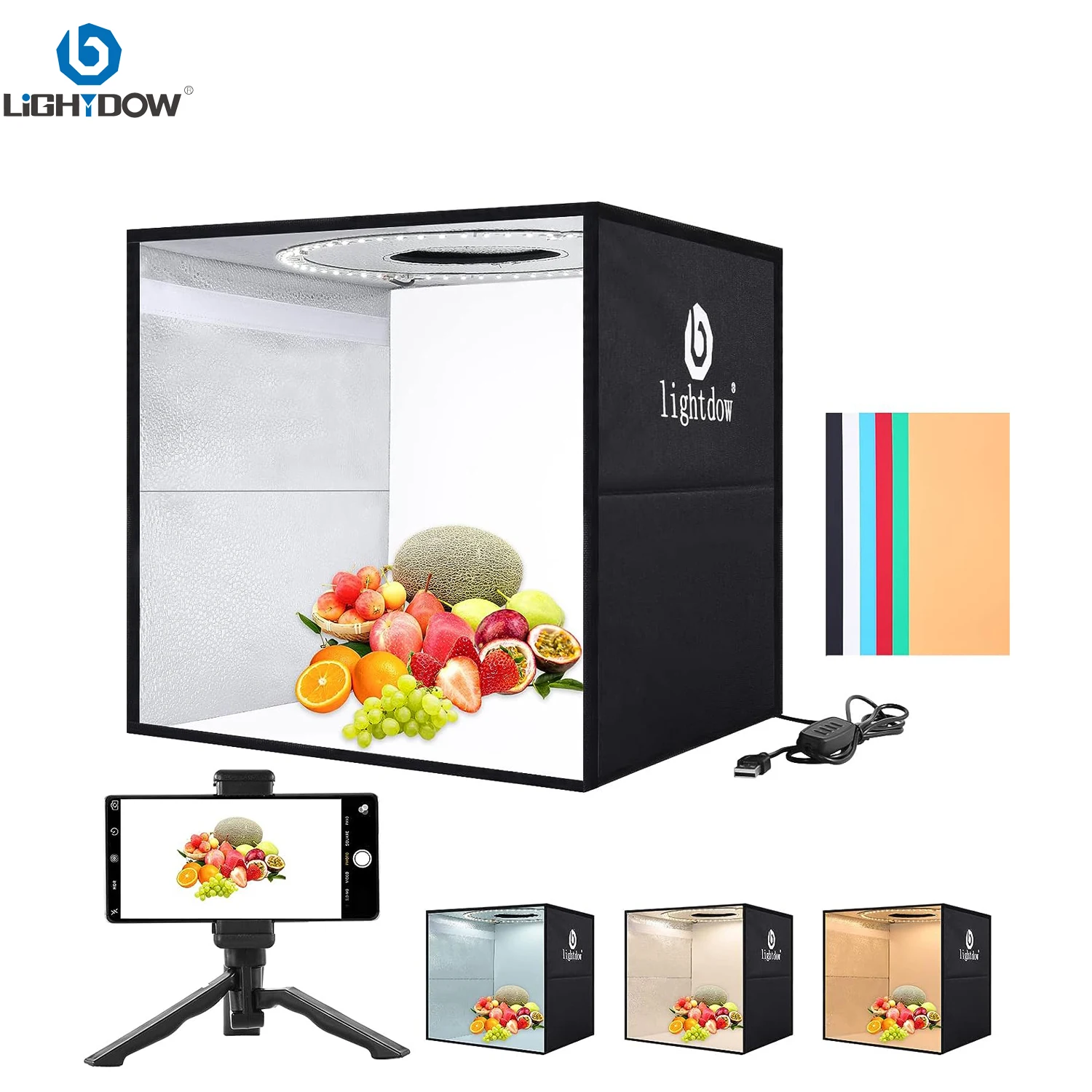 Lightdow Dimmable Photo Box LE - огляд і ціна Photography Lighting Kit Portable